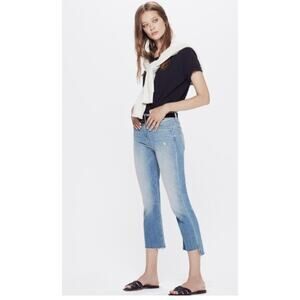 MOTHER Denim Insider Crop Step Fray Jeans Shake Well 26